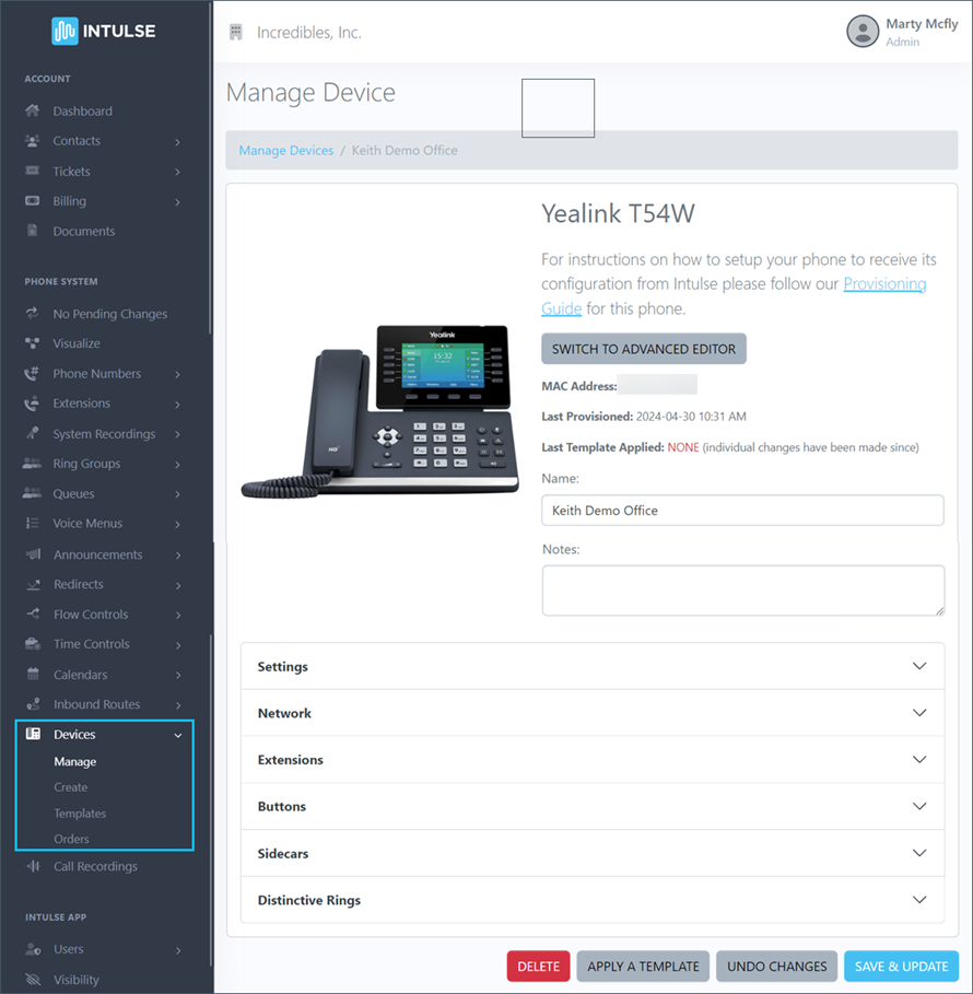 Device Settings